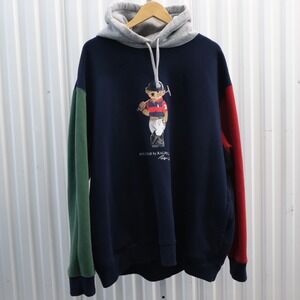 Polo Ralph‎ Lauren Men's Big & Tall Polo Bear Color blocked Fleece Hoodie Sz 2XB
